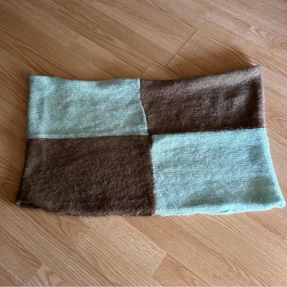 Wooden Ships Mint Blue Brown Scarf OS